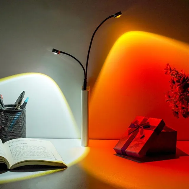 USB style lamp with sunset effect