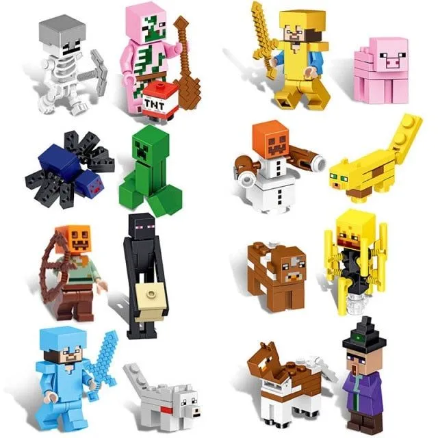 Minecraft figures to Lego 16 pieces