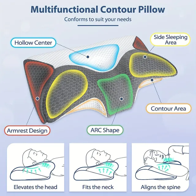 Orthopaedic pillow 2v1 for cervical spine with cooling coating