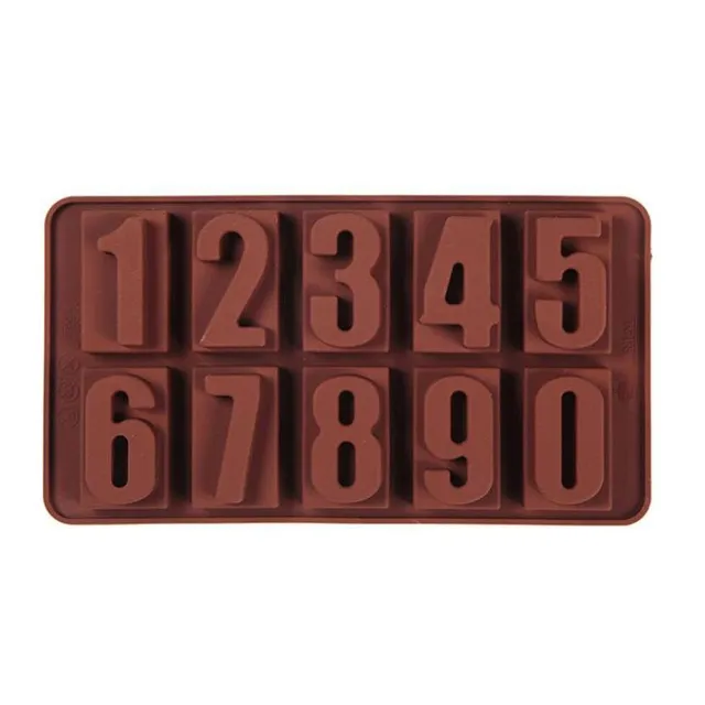 Silicone mould for creating numbers