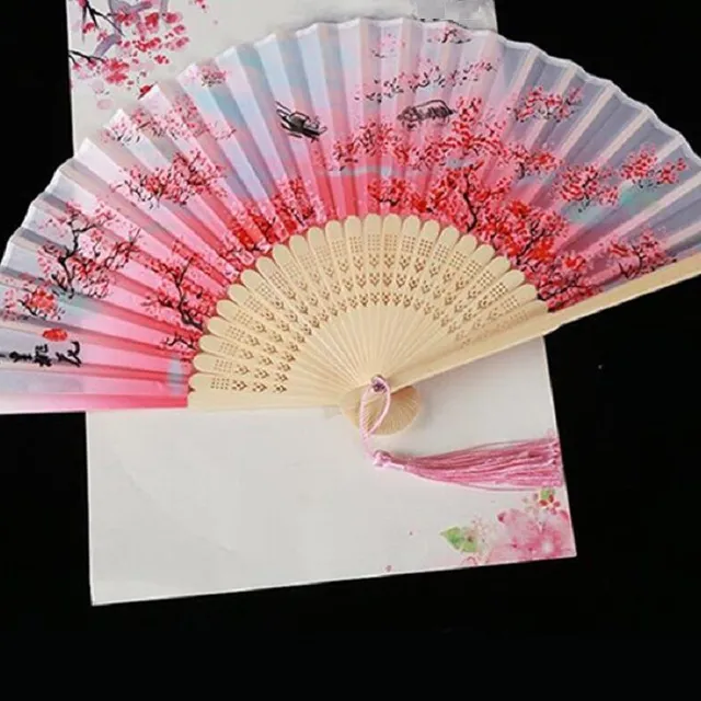 Japanese fan with floral motif