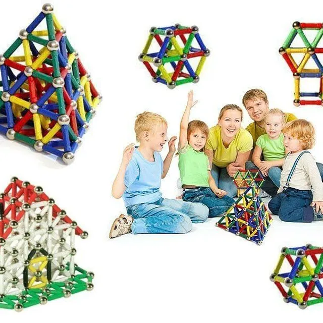 Set de construcție educațional magnetic