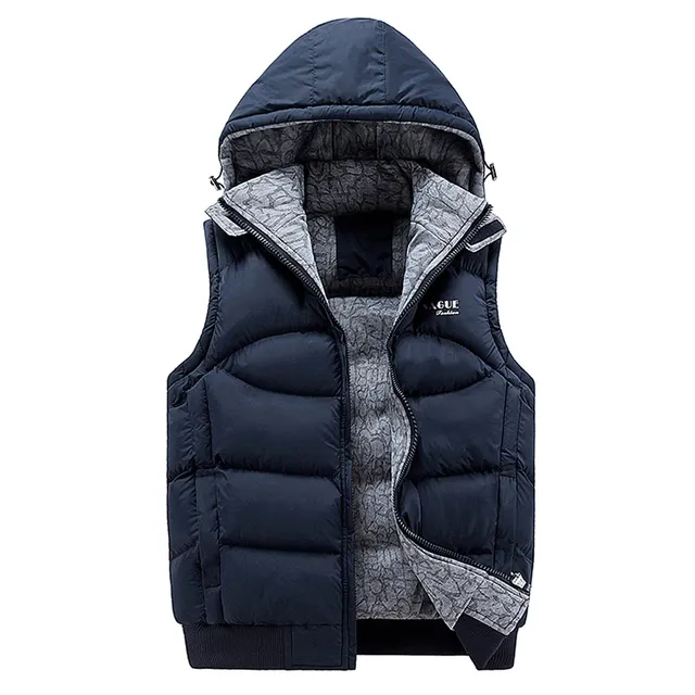 Men's winter vest with hood - 4 colours