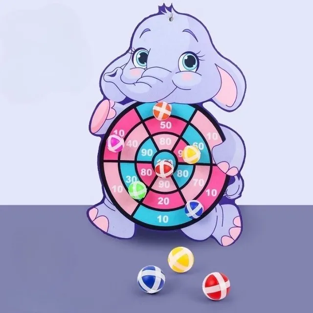 Children's target for throwing balls - Miri animals