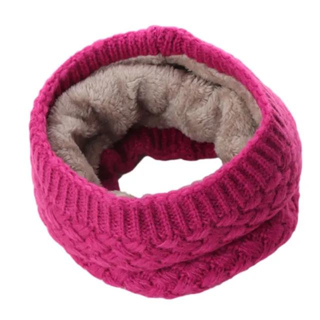 Stylish knitted unisex neck warmer Choncey rose-red