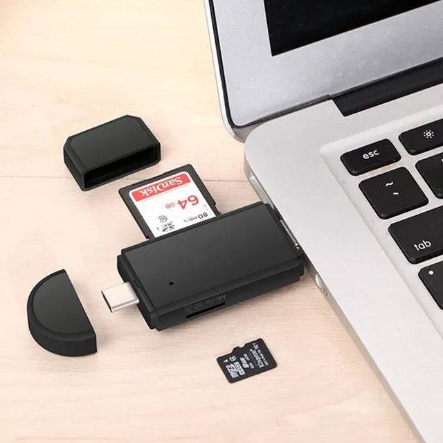 3-in-1 memory card reader