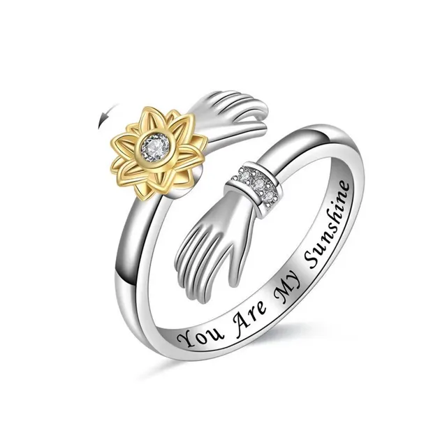 Fashion ring against stress for women with cute rotating design