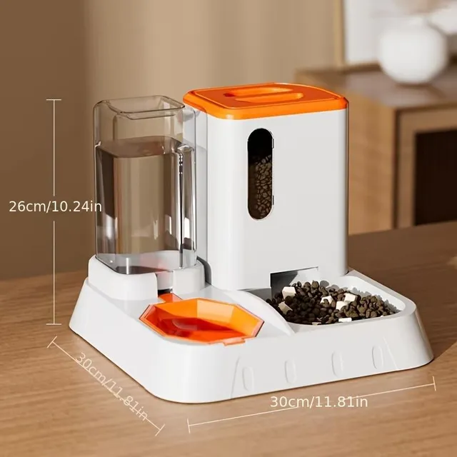 Automatic cat feeder 2v1 with bowl - Self-service dish for food for cats and dogs