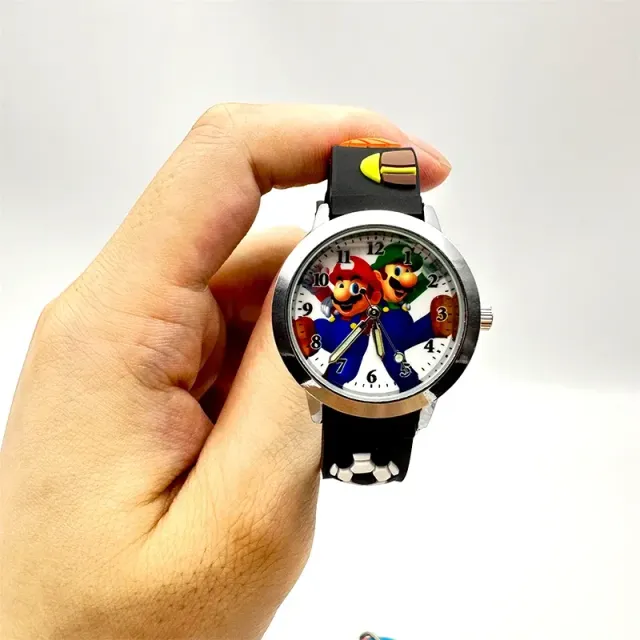 Baby analog watch with Super Mario Bros motif.