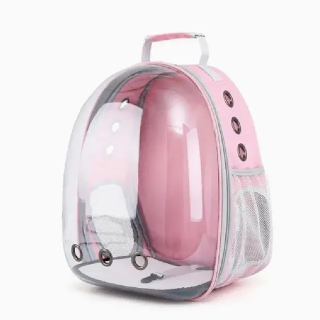 Transparent breathable cat bag Travel bag for cat transport Plastic cat carrier 40 x 16 x 34 cm