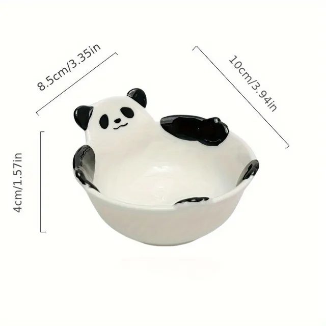 Bol ceramic pentru sosuri în formă de panda drăguță - ideal pentru iubitorii de sushi