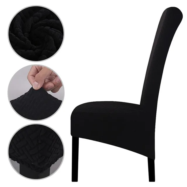 Elastic velvet cover on the chair Viktor