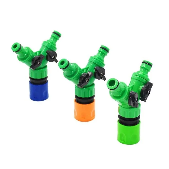 Coupler with valves for garden hoses