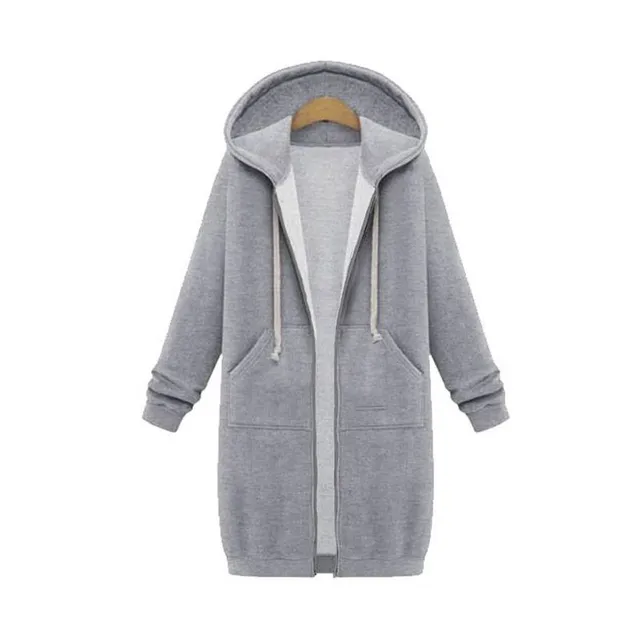 Casual fashion long loose hooded sweatshirt for women - more styles