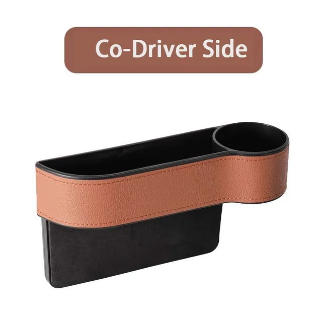 Side Seat Organizer Car Cup Holder Leather Multifunctional Car Seat Gap Filler Storage Box Seat Pocket Stowing Tidying