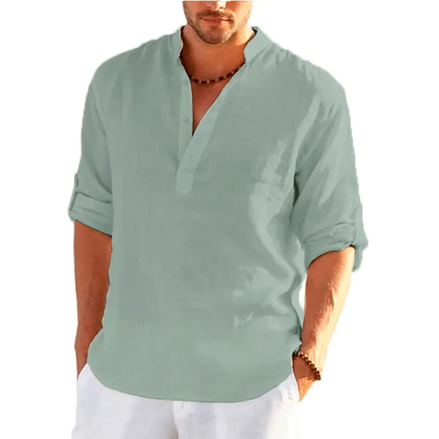 Men's long sleeve linen shirt