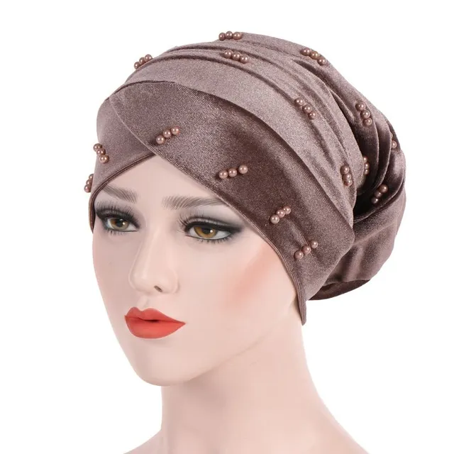 Turban dla kobiet z koralikami