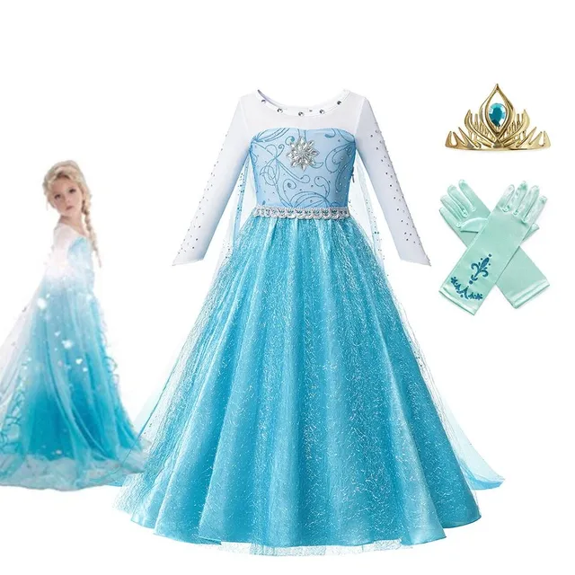 Piękna sukienka Elsa dla dziewczynki