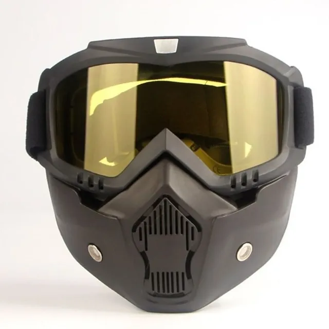 Motorcycle goggles with mask