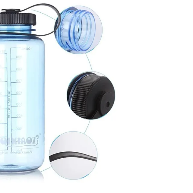 Outdoor water bottle - transparent blue