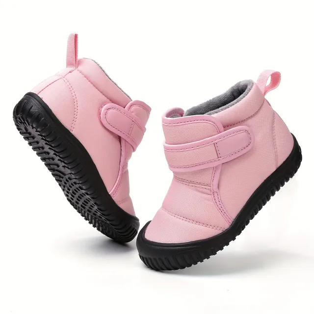 Children's waterproof snow boots with hot fleece lining and anti-slip sole