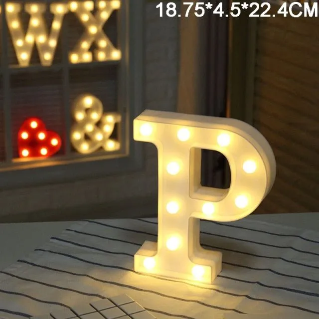 Lettres LED lumineuses