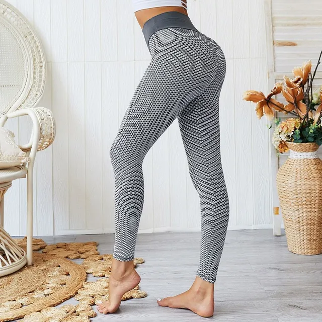 Women's fitness anti-cellulite leggings with high waist
