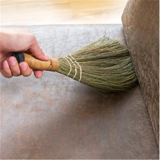 Natural wooden broom