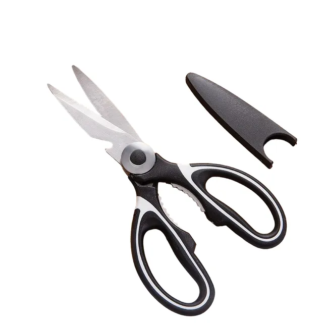 Multi-functional stainless steel kitchen scissors