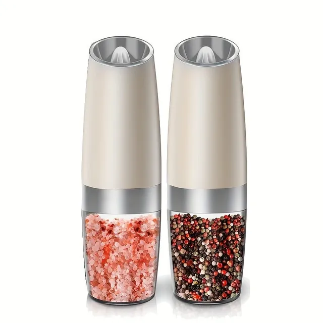 1/2pc Electric salt and pepper grinder, adjustable roughness, for batteries