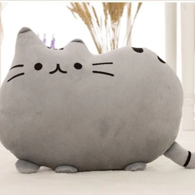 Plush cat pillow 40 cm - 5 colours