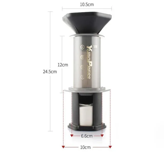 French Press portabil pentru cafea filtrată - dispozitiv de preparare a cafelei