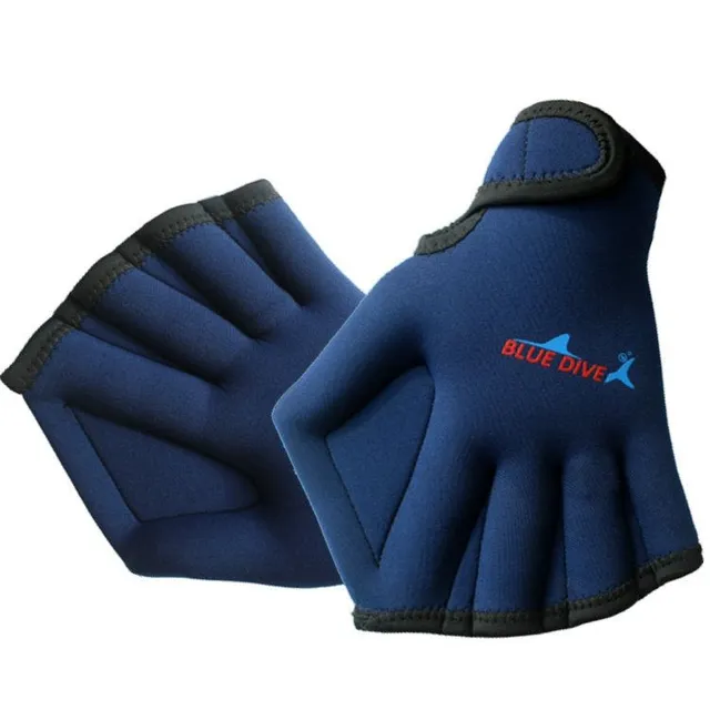 Neoprene gloves with gills between your fingers