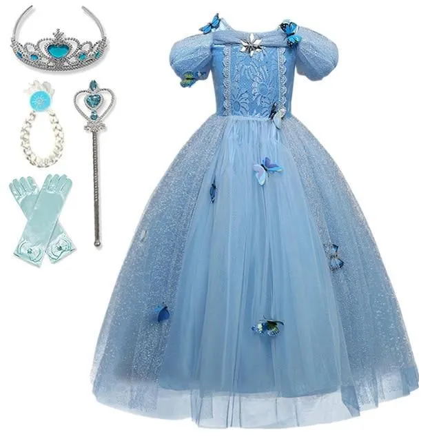 Girls Frozen Princess Costume