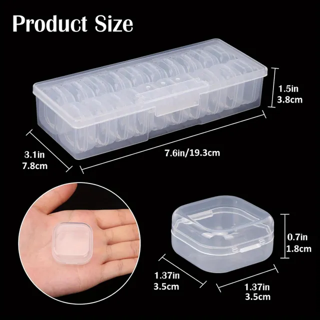 40pcs/2set Transparent Plastic Bead Organizers with Mini Boxes, Transparent Diamond Tank, Ideal for Storage and Organization of Fine Needs