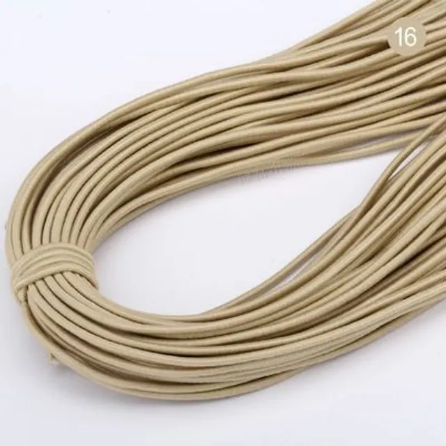 Elastic rubber in various colours - width 2 mm