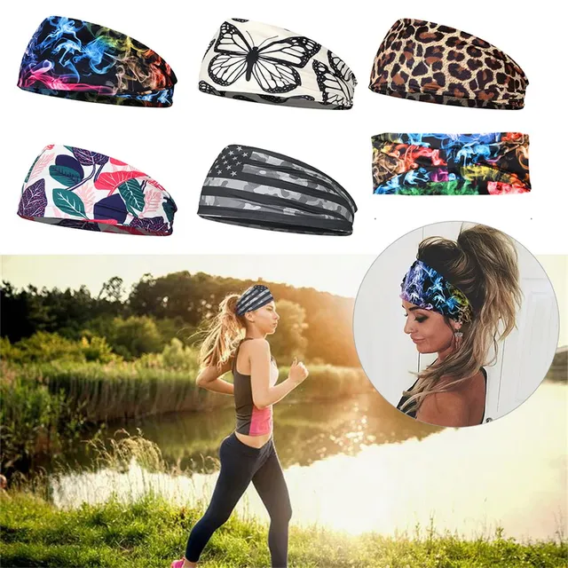 Women's wide fabric multicoloured headband