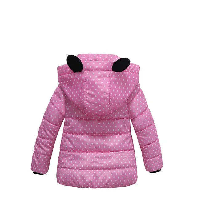 Chaqueta de invierno de lujo para niña con lunares - 5 colores