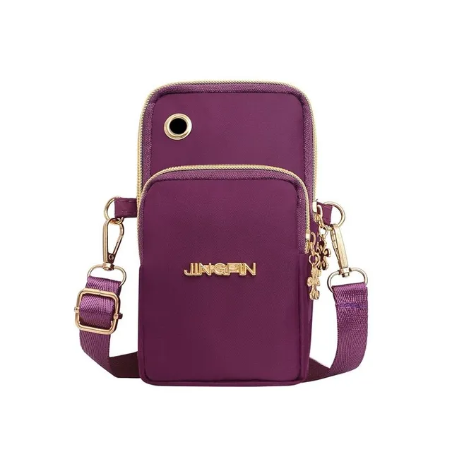 Módna dámska mini taška cez rameno Purple