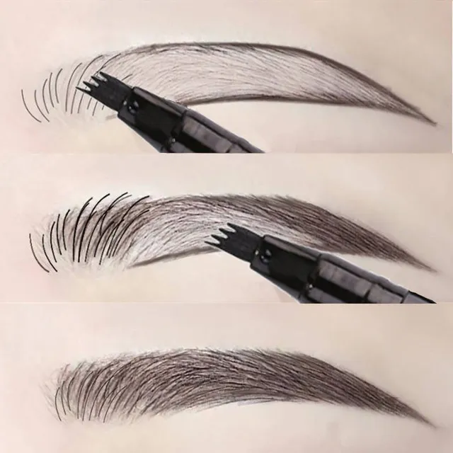 Crayon liquide waterproof pour dessiner les sourcils - peigne