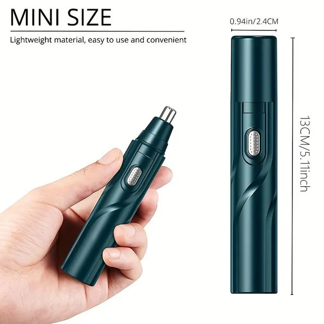 Elegant painless mini hair clipper in nose and ears, USB charging, washable