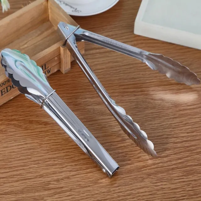 Stainless steel serving pliers