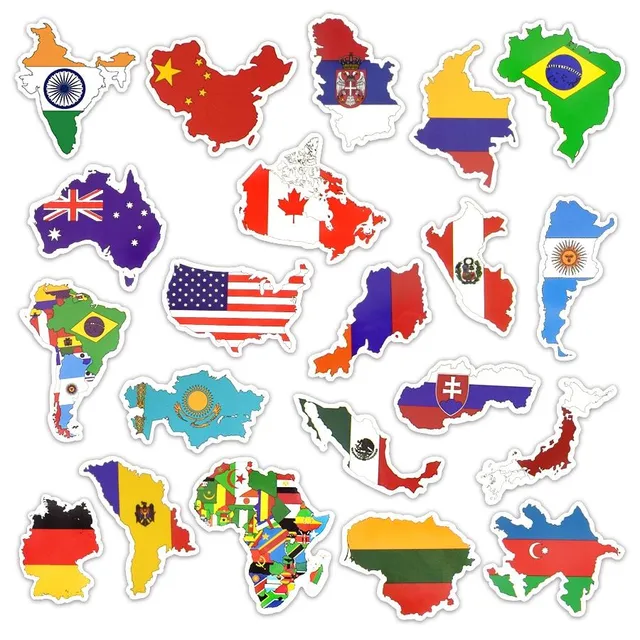 Stickers flags of states 50 pcs