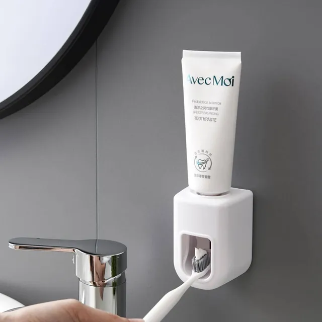 Automatic toothpaste dispenser - minimalist and space-saving bathroom helper