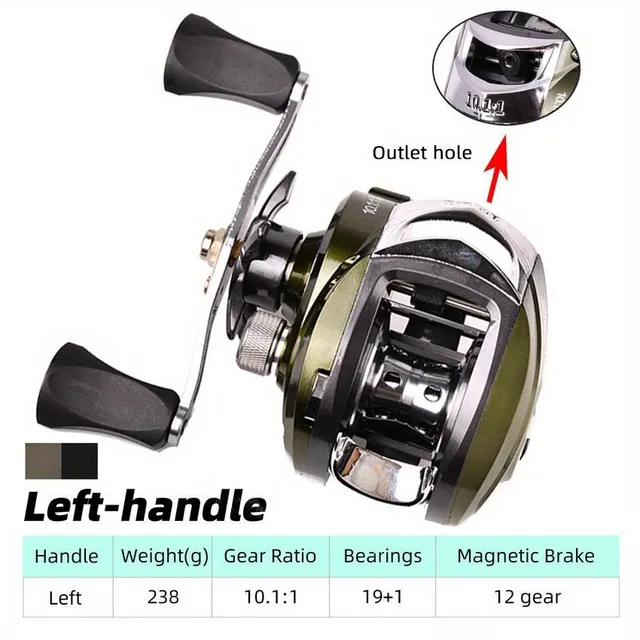 Max Drag reel 10.1:1 with high gear ratio and metal coil