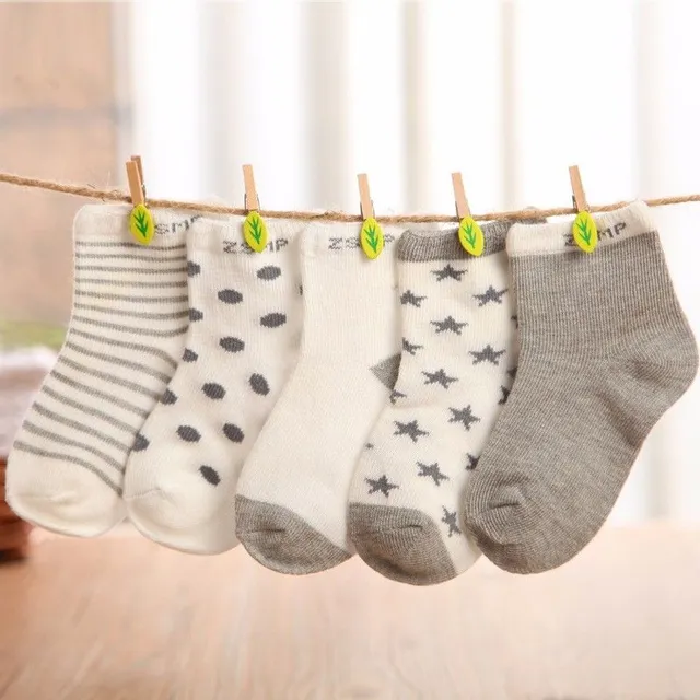 Detské ponožky (5 párov) - 8 farieb