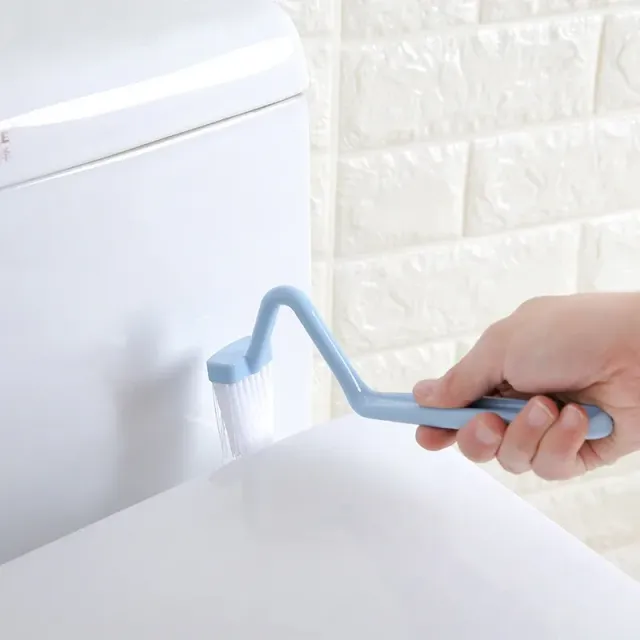 Zakrivená šľapka na čistenie WC v tvare S pre malé deti - bez slepých uhlov s dlhou rukoväťou
