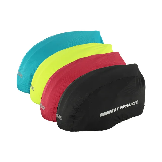 Protective waterproof cover for cycling helmet