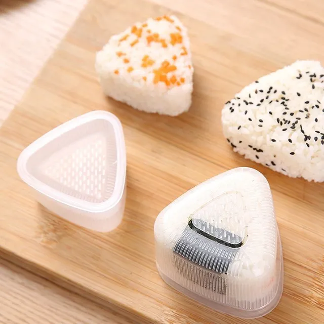 Set de 2 forme pentru onigiri - forme triunghiulare pentru bile de orez, pentru a crea ușor sushi japonez