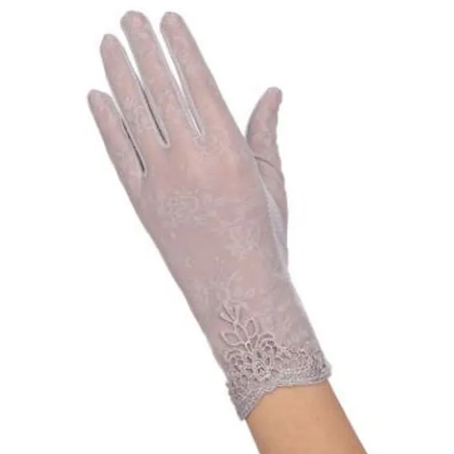 Women's sheer gloves with lace